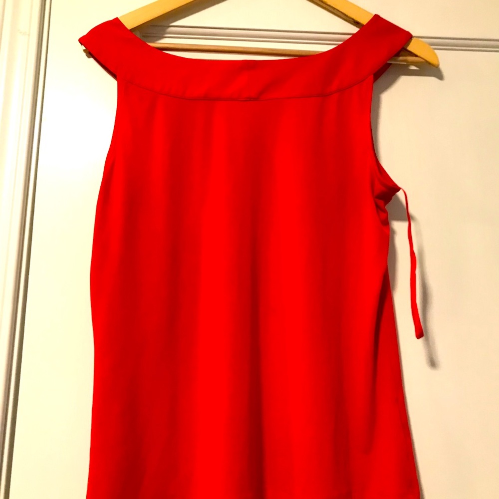 Calvin Klein rich orange sleeveless blouse, medium